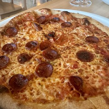 Myrth - Spicy Cheese Pizza w/ Calabrian Chilis, Herbs, and a Pepperoni add-on - Pizza Near Me - Ada, Michigan Myrth - Spicy Cheese Pizza w/ Calabrian Chilis, Herbs, and a Pepperoni add-on - Pizza Near Me - Ada, Michigan
