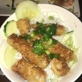 Hello Saigon - Spring rolls over vermicelli - Vietnamese Near Me - New York, New York Hello Saigon - Spring rolls over vermicelli - Vietnamese Near Me - New York, New York