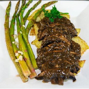 Little Green Forks - Portobello Mushroom Steaks and Lemon Asparagus - Food Delivery Services Near Me - Duarte, California