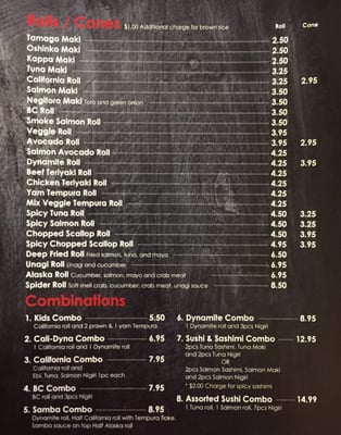 Menu photo 6 Samba Sushi Langley, BC Menu photo 6 Samba Sushi Langley, BC