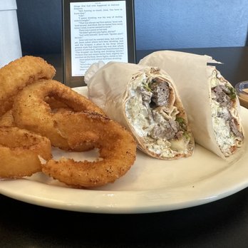 Fast Eddy's Quick Mideast - Beef Eddy w/onions rings - Middle Eastern Near Me - Jacksonville, Florida