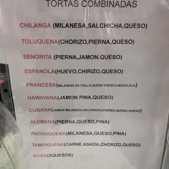 Las Super Tortas - Menu of the super tortas as of 07/22/2023 - Mexican Near Me - Bakersfield, California
