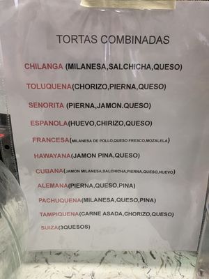 Menu photo 5 Las Super Tortas Bakersfield, CA