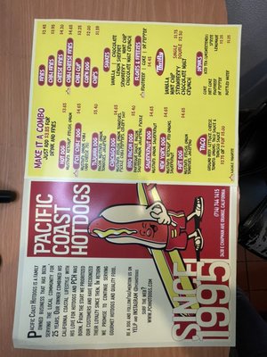 Menu photo 8 Pacific Coast Hot Dogs Orange, CA Menu photo 8 Pacific Coast Hot Dogs Orange, CA