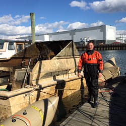 Connecticut Marine Services - Another boat salvage in Bridgeport, CT.