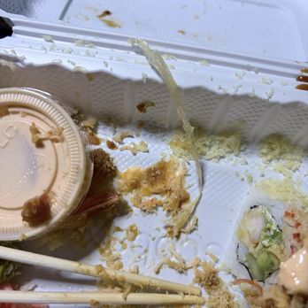 Chiba Japanese - Plastic I ended up chewing up inside one of the rolls - Japanese Near Me - San Diego, California Chiba Japanese - Plastic I ended up chewing up inside one of the rolls - Japanese Near Me - San Diego, California