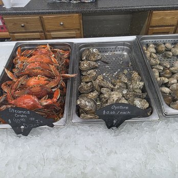 O'Neal's Sea Harvest - Crabs, Oysters, and Clams on display - Seafood Markets Near Me - Wanchese, North Carolina