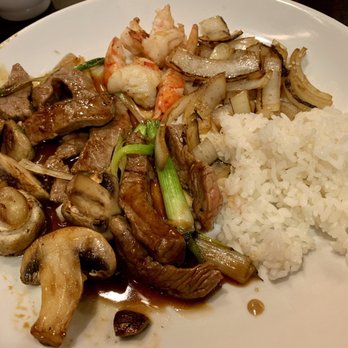 Benihana - Teriyaki steak and shrimp entree with grilled vegetables and white rice - Japanese Near Me - Edison, New Jersey Benihana - Teriyaki steak and shrimp entree with grilled vegetables and white rice - Japanese Near Me - Edison, New Jersey
