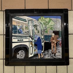 MTA - 86th Street & Broadway Subway Station - 86th St Bway Subway Station (1) - Nitza Trufiño and student artists, part of "Westside Stories" 1989, Bus