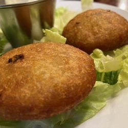 Larsa Mediterranean Grill & Pizzeria - Potato kibbeh (stuffed with meat)