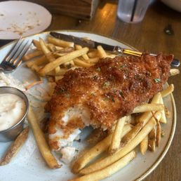 Fish and chips was delicious. Coleslaw was good and it was a nice portion. Fish and chips was delicious. Coleslaw was good and it was a nice portion.