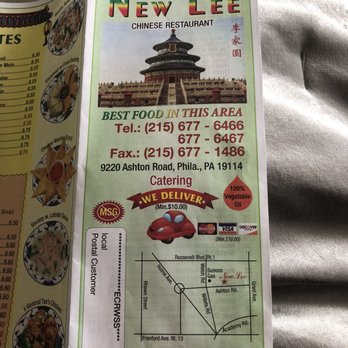 New Lee's Chinese Restaurant - I know a lot of Chinese places have the same stuff but I'm always looking for the menu so I'm sharing. - Chinese Near Me - Philadelphia, Pennsylvania New Lee's Chinese Restaurant - I know a lot of Chinese places have the same stuff but I'm always looking for the menu so I'm sharing. - Chinese Near Me - Philadelphia, Pennsylvania