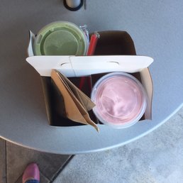 Cardboard container for carry out. Cardboard container for carry out.