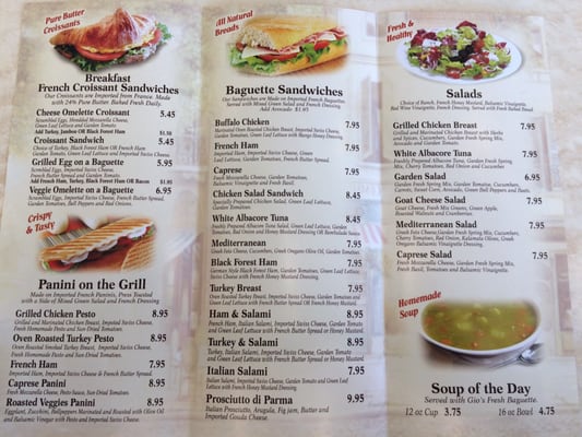 Menu photo 8 Gio's Bakery & Café Montrose, CA Menu photo 8 Gio's Bakery & Café Montrose, CA