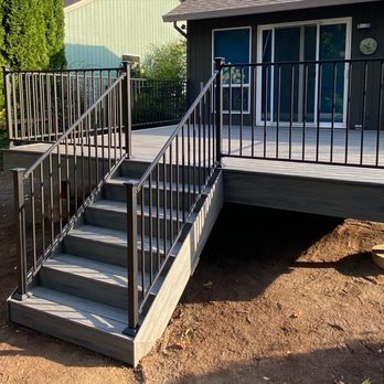 Noble House Construction - the steps leading up to the deck - General Contractors Near Me