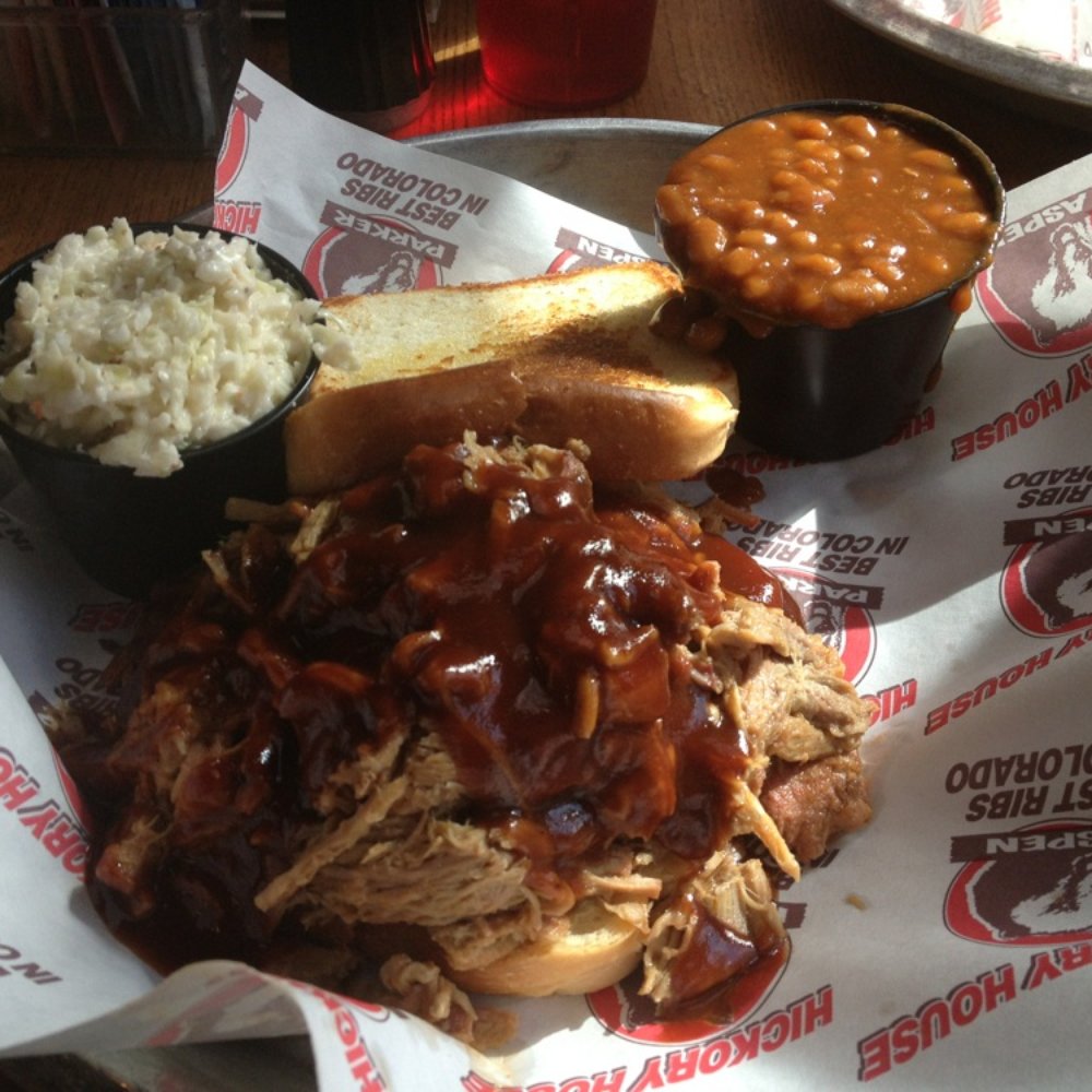 Hickory House Ribs - "The Beast" Pork Sandwich: $10.49 - Barbeque Near Me - Aspen, Colorado Hickory House Ribs - "The Beast" Pork Sandwich: $10.49 - Barbeque Near Me - Aspen, Colorado