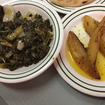 Athens Grill - Horta and lemon potatoes !! So good! - Greek Near Me - Gaithersburg, Maryland