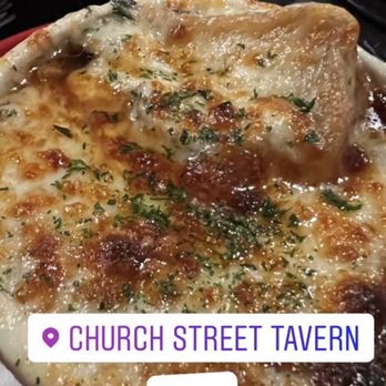 Church Street Tavern - French onion soup. - Bars Near Me - Burlington, Vermont Church Street Tavern - French onion soup. - Bars Near Me - Burlington, Vermont