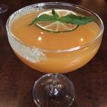 Junoon - Mumbai margarita (3/5) - Parton Resposaso Tequila, mango puree, lime, rose-chili syrup, spiced maldon salt - Indian Near Me - New York, New York Junoon - Mumbai margarita (3/5) - Parton Resposaso Tequila, mango puree, lime, rose-chili syrup, spiced maldon salt - Indian Near Me - New York, New York