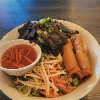 Pho House & Grill - B10. Egg Rolls and Grilled Beef with Rice Vermicelli - Vietnamese Near Me - Carlsbad, California Pho House & Grill - B10. Egg Rolls and Grilled Beef with Rice Vermicelli - Vietnamese Near Me - Carlsbad, California