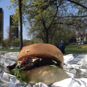 Black Camel - Roasted Roma Tomato, Sweet Red Pepper, Arugula & Eggplant with Basil Mayo at the park next door! - Sandwiches Near Me - Toronto, Ontario