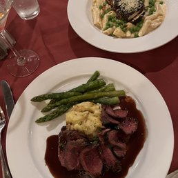 Roasted Ostrich and penne pasta with blackened chicken Roasted Ostrich and penne pasta with blackened chicken