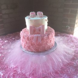 All things girly cake- tutu, roses, bow, flowers, shoes with pink and glitter!