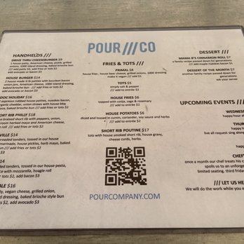 Pour Company - Menu - New American Near Me - Fullerton, California