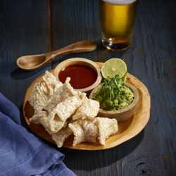 Copper Blues Cantina - Fresh fried to order, served with salsa and guacamole