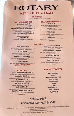 Menu photo 4 Rotary Kitchen + Bar Lake Havasu City, AZ Menu photo 4 Rotary Kitchen + Bar Lake Havasu City, AZ