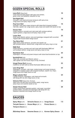 Menu photo 5 Gozen Victoria, BC