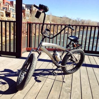 Soul Fast E-Bikes - My Raw Soul Stomper (with apes) over the Animas River along the river trail in Durango, Colorado! Complete with a growler of local brew! - Bikes Near Me - Mesa, Arizona