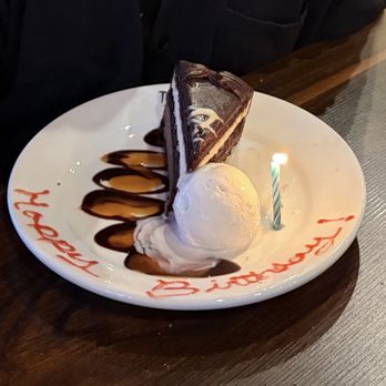 Texas de Brazil - Chocolate cake + birthday ice cream. So so good. - Steakhouses Near Me - Honolulu, Hawaii