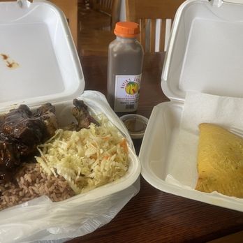 David's Jamaican Cuisine - Chicken and rib combo, beef patty, extra jerk sauce - Caribbean Near Me - Monona, Wisconsin David's Jamaican Cuisine - Chicken and rib combo, beef patty, extra jerk sauce - Caribbean Near Me - Monona, Wisconsin