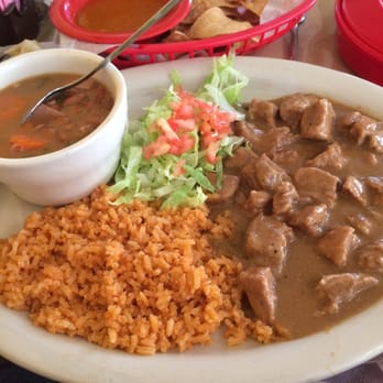 Mama's Kitchen - Carne guisada plate w/ charro beans substitution. - Mexican Near Me - San Antonio, Texas Mama's Kitchen - Carne guisada plate w/ charro beans substitution. - Mexican Near Me - San Antonio, Texas