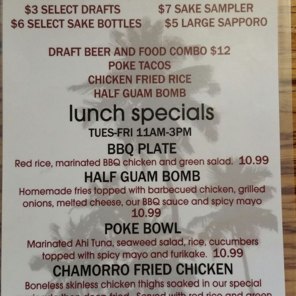 Guahan Grill - Happy Hour Deals - Barbeque Near Me - Oceanside, California Guahan Grill - Happy Hour Deals - Barbeque Near Me - Oceanside, California