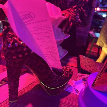 Hamburger Mary's - How cute the bill comes in a heel - American Near Me - Ontario, California