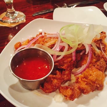 The County Cork Wine Pub - Buffalo chicken skins on a bed of blue cheese, delicious! - New American Near Me - Eldersburg, Maryland
