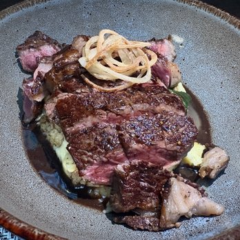 Goodnight’s Prime Steak + Spirits - Ribeye with potato puree - Steakhouses Near Me - Healdsburg, California Goodnight’s Prime Steak + Spirits - Ribeye with potato puree - Steakhouses Near Me - Healdsburg, California