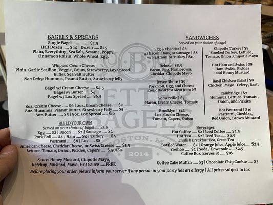 Menu photo 3 Better Bagels Boston, MA Menu photo 3 Better Bagels Boston, MA