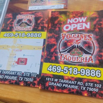 Volcanes Taqueria - Flyer - Tacos Near Me - Grand Prairie, Texas Volcanes Taqueria - Flyer - Tacos Near Me - Grand Prairie, Texas