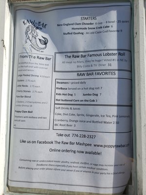 Menu photo 1 The  Raw Bar Mashpee, MA
