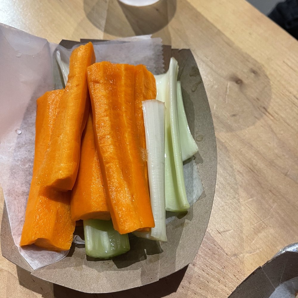 Fire Wings - Food - carrot and celery veggie sticks - Chicken Wings Near Me - Chatsworth, California Fire Wings - Food - carrot and celery veggie sticks - Chicken Wings Near Me - Chatsworth, California