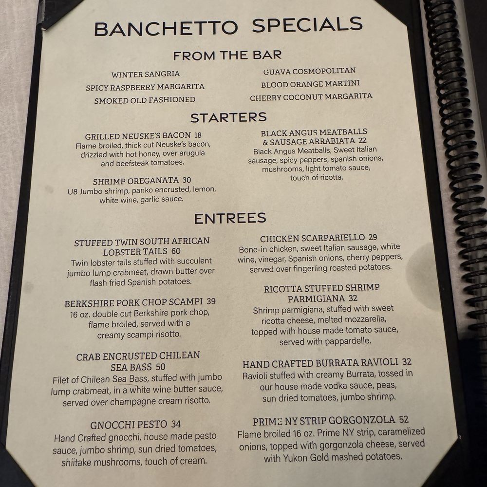 Banchetto Feast - Specials menu - Seafood Near Me - Nanuet, New York