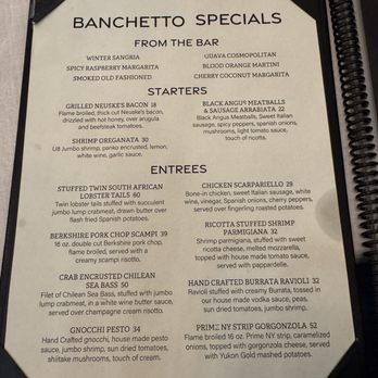 Banchetto Feast - Specials menu - Seafood Near Me - Nanuet, New York