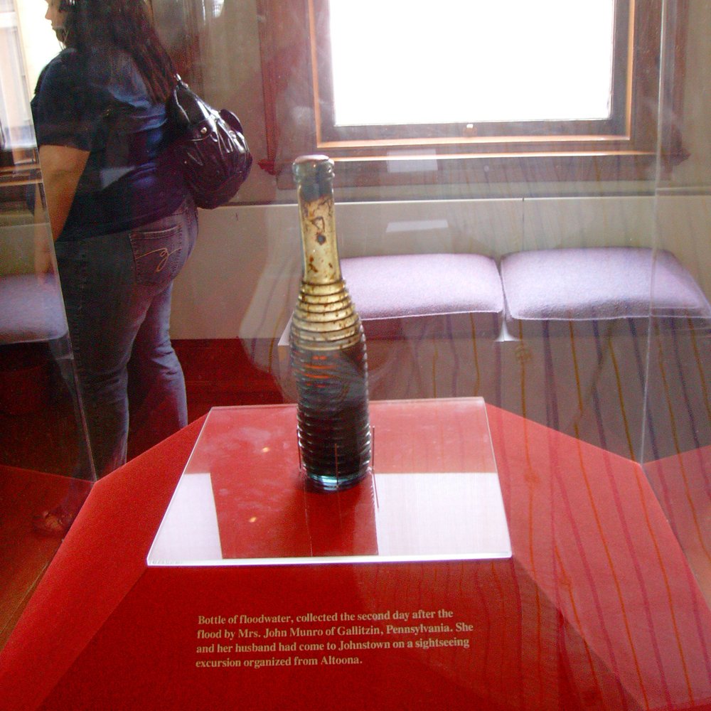 Johnstown Flood Museum - Bottle of water from that day. - Museums Near Me - Johnstown, Pennsylvania Johnstown Flood Museum - Bottle of water from that day. - Museums Near Me - Johnstown, Pennsylvania