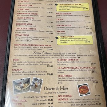 Mom's Cafe - Menu 2024. - Salad Near Me - Salina, Utah