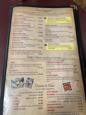 Menu photo 3 Mom's Cafe Salina, UT
