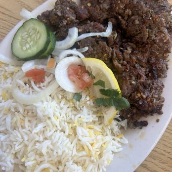 Kabab Mahal - Beef Chapli Kabab Platter - Halal Near Me - Villa Park, Illinois