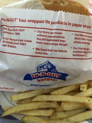 Menu photo 2 In-N-Out Burger Natomas, CA Menu photo 2 In-N-Out Burger Natomas, CA